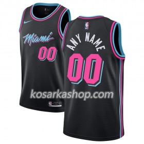 Dres Miami Heat Prilagođeni Nike 2018-19 City Edition Crna Swingman